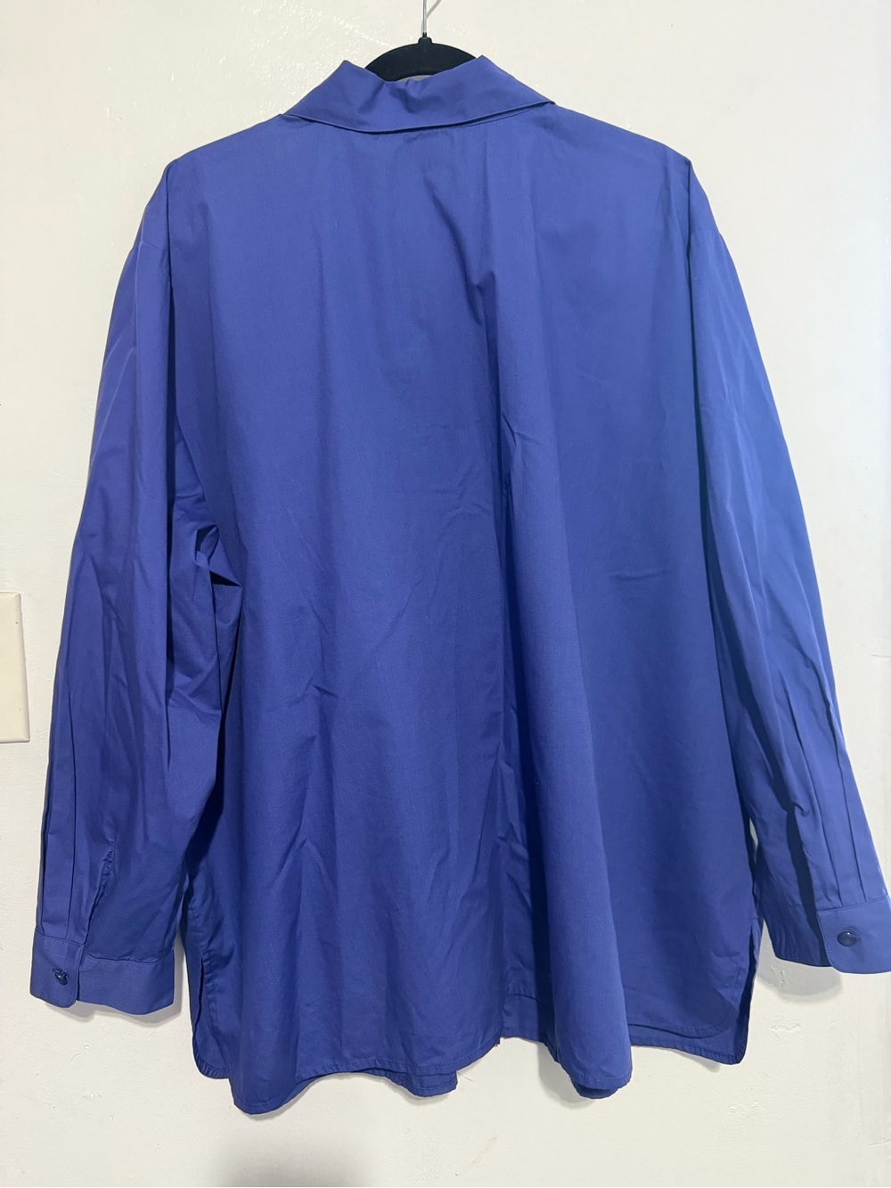 Bob Mackie Wearable Art 3X Blue Sequin Scroll Button Front Blouse Plus Size - Picture 3 of 11